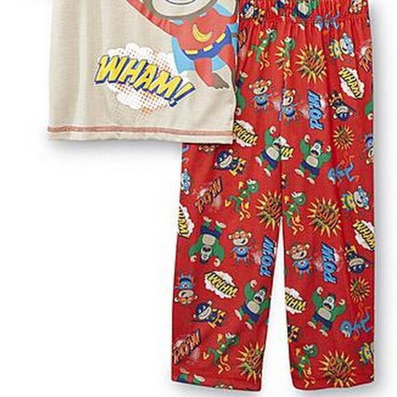JOE BOXER 2 PC Pajamas Set Toddler Boys PJs MONKEY Gorilla T-Shirt & Pant Set - Picture 3 of 4